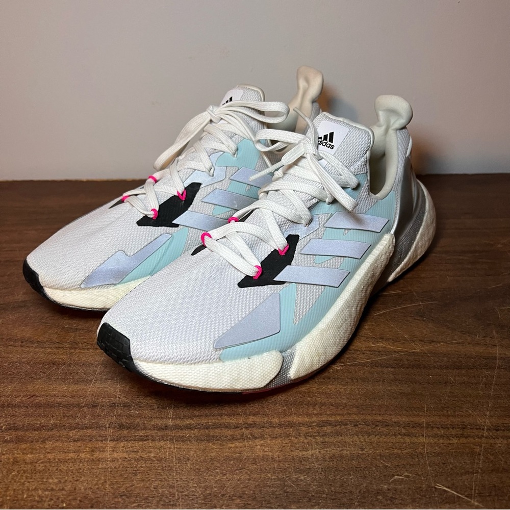 Adidas White and Blue Sneakers